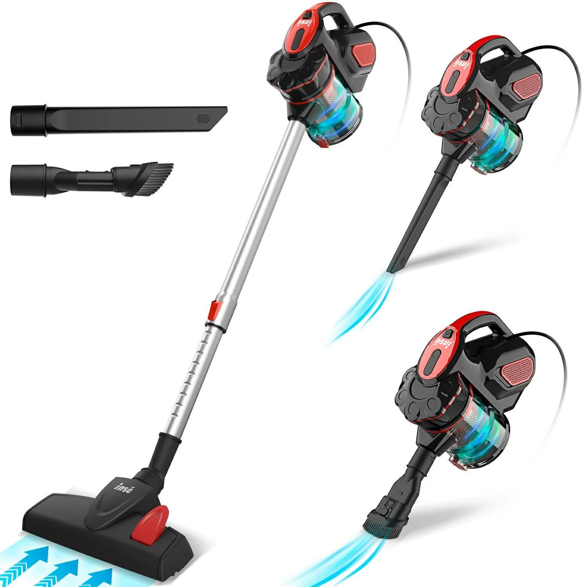 Corded Stick Vacuum Cleaner, 16kPa 2 in 1 Lightweight Bagless Handheld Vacuum, Blue X130714