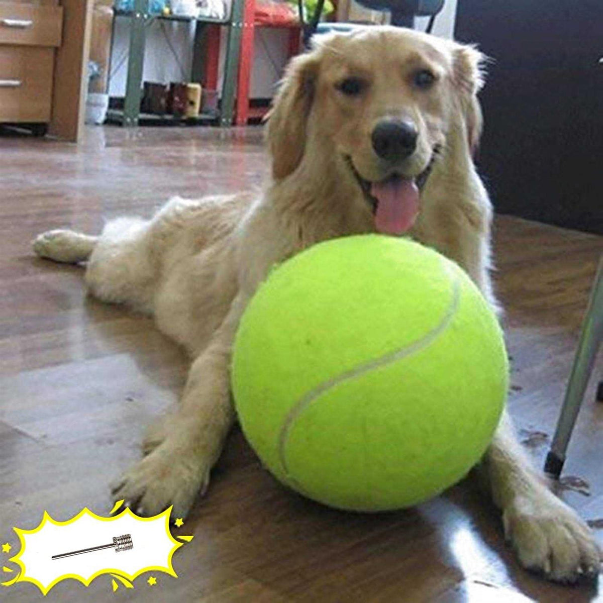 Dog Tennis Ball Large Pet Toy with Inflating Needles W7668