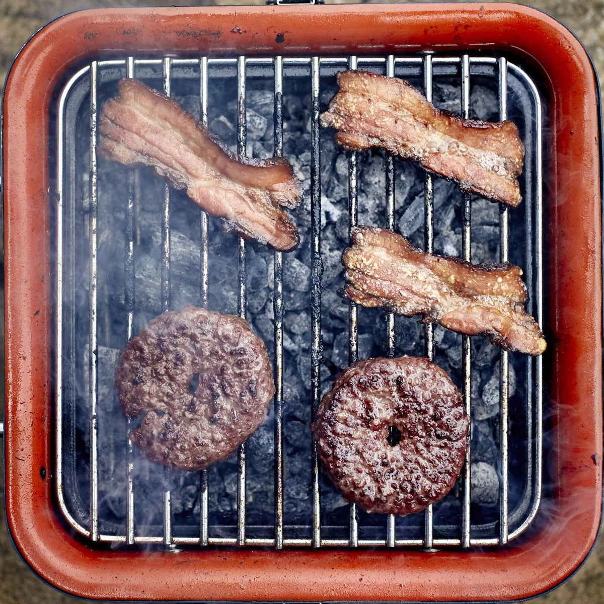 Charcoal Grill with Cool Touch Handles and Bamboo Serving Board X31864