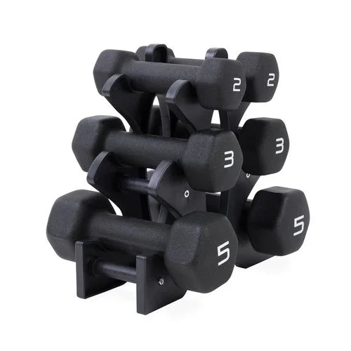 20lb Neoprene Dumbbell Set with Rack V143