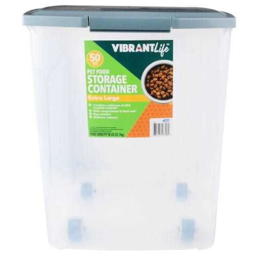 Plastic Pet Food Storage Container with Locking Lid O5318