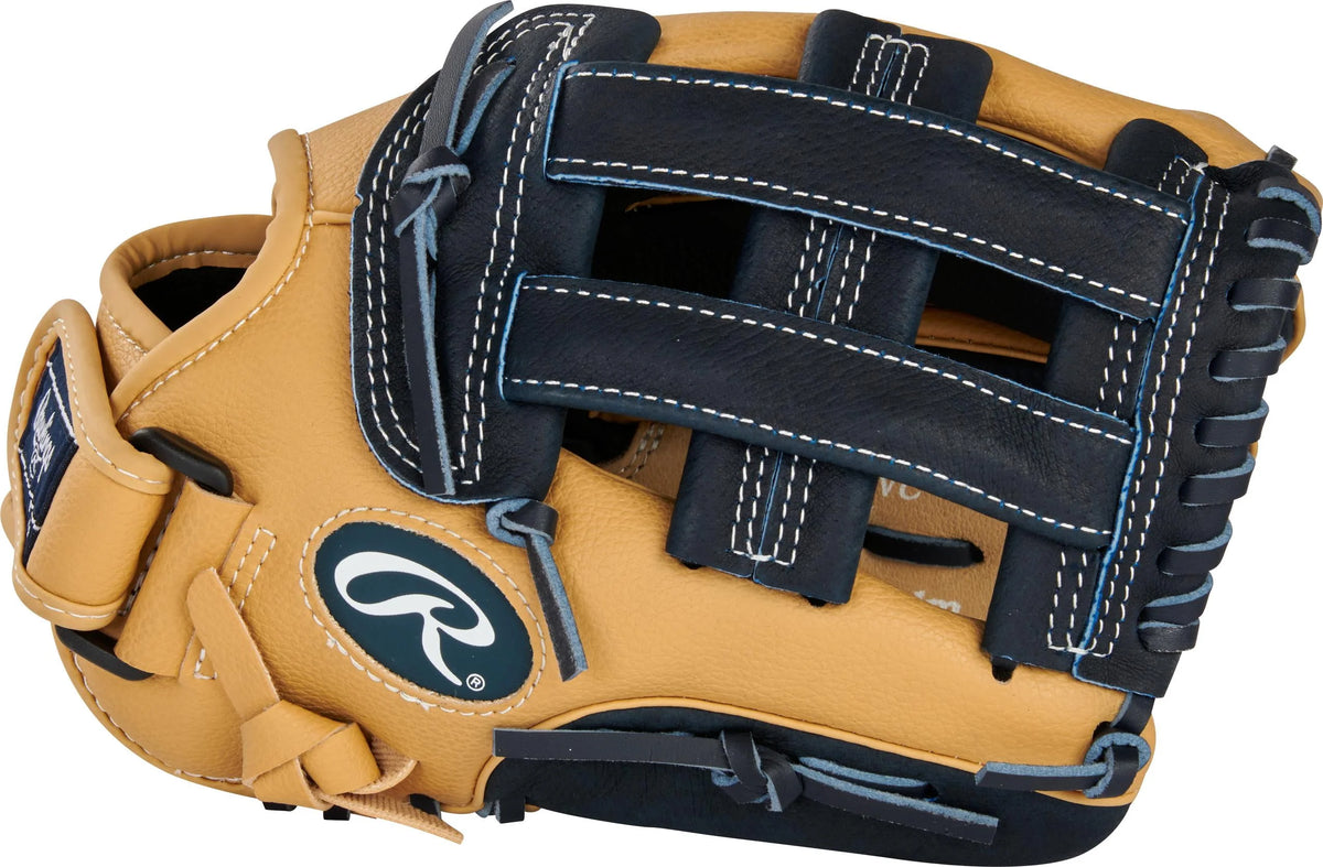 Youth Baseball Glove, Camel/Navy, 11.5 inch, Right Hand Throw O78041