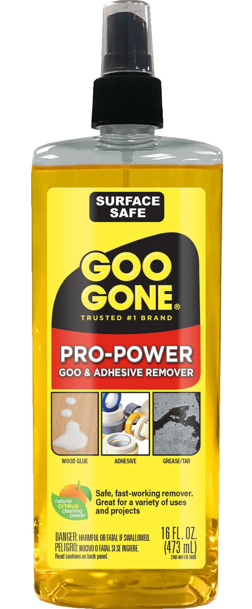 Adhesive, Grease & Tar Remover Spray, Orange Citrus Scent, 16 oz K878