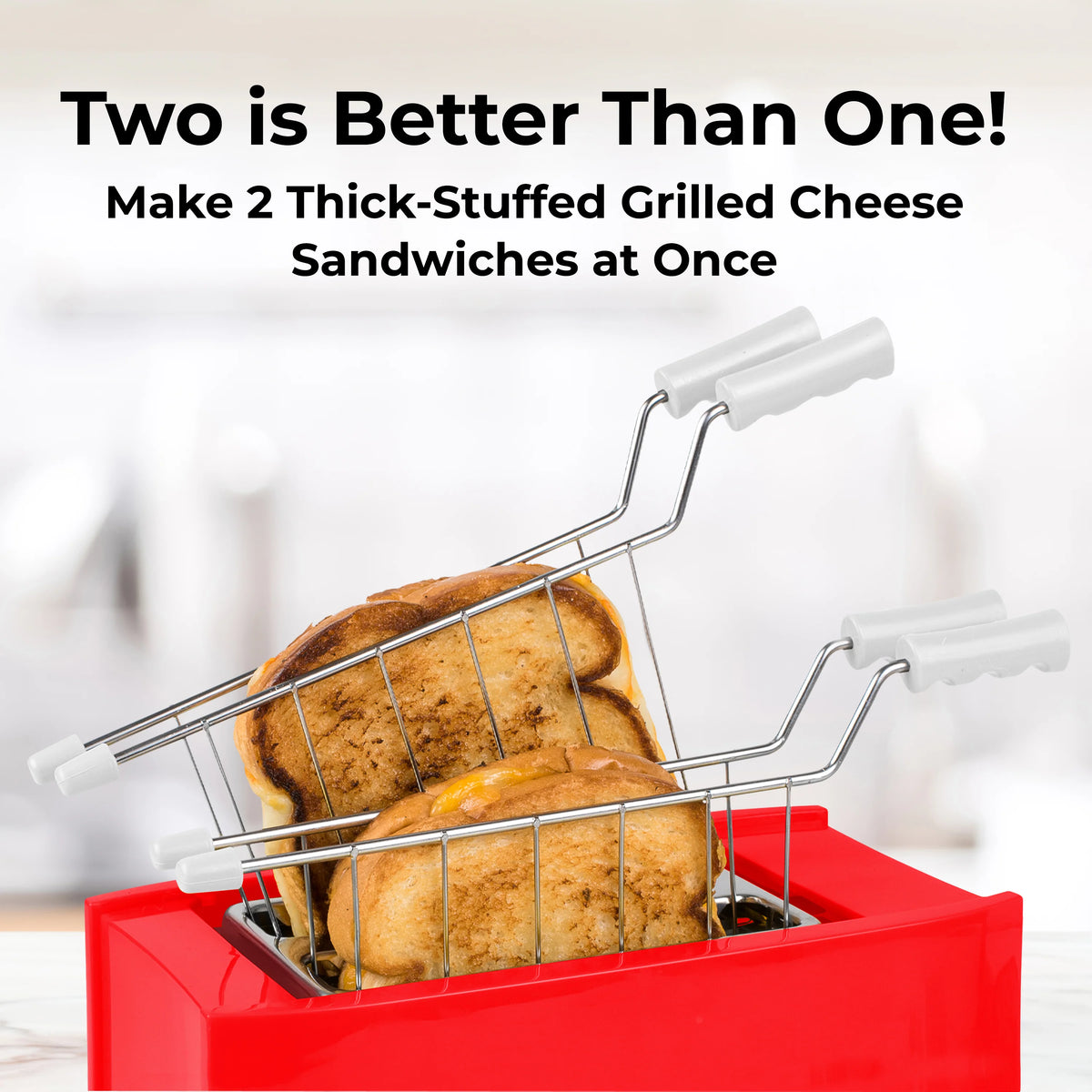 Grilled Cheese Toaster with Toaster Baskets and Adjustable Toasting Dial U750987