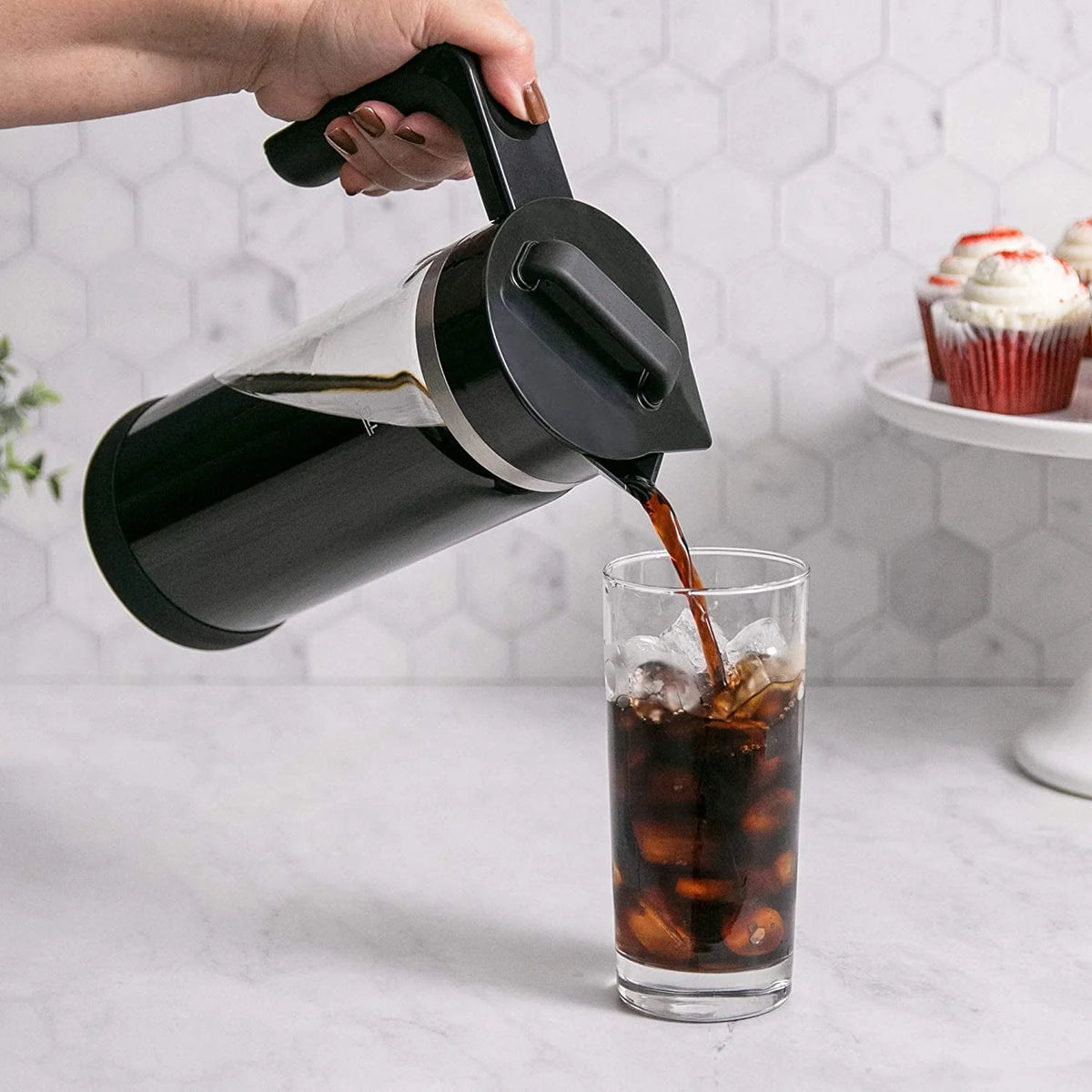 Electric Cold Brew Coffee Maker with Borosilicate Glass Carafe K254