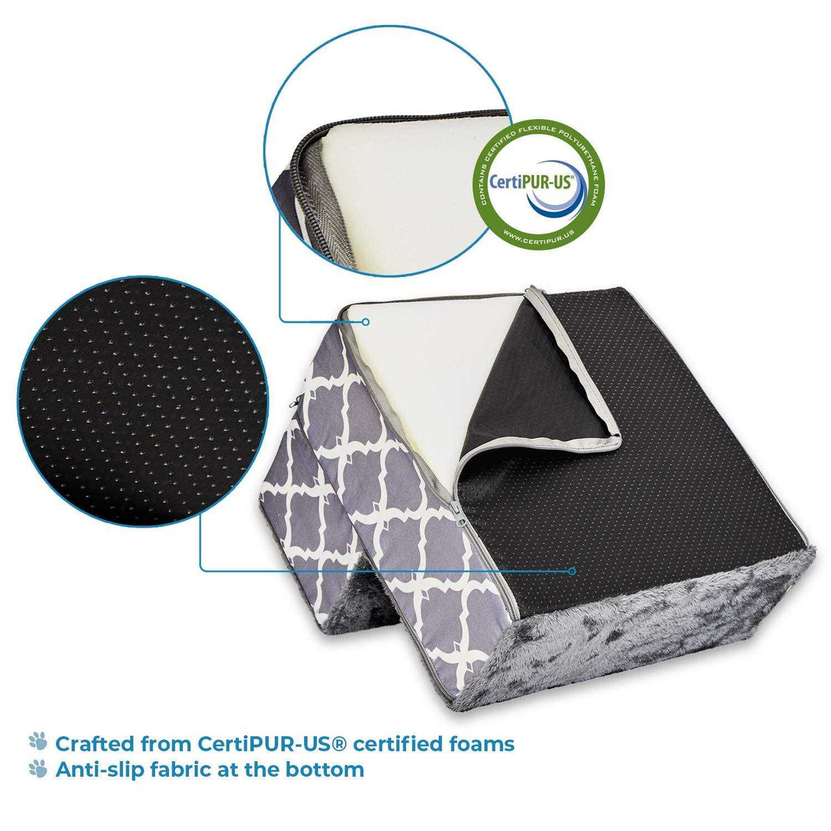 Foldable Pet Steps with CertiPUR-US Certified Foam P684479