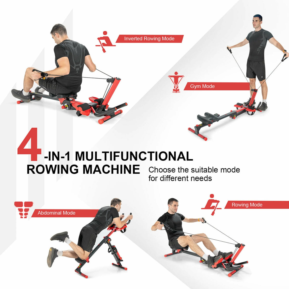 4 in 1 Folding Rowing Machine L197