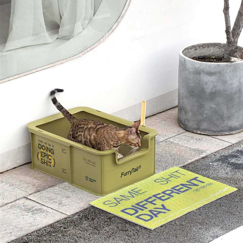 XL Cat Litter Box With Scoop Z5393