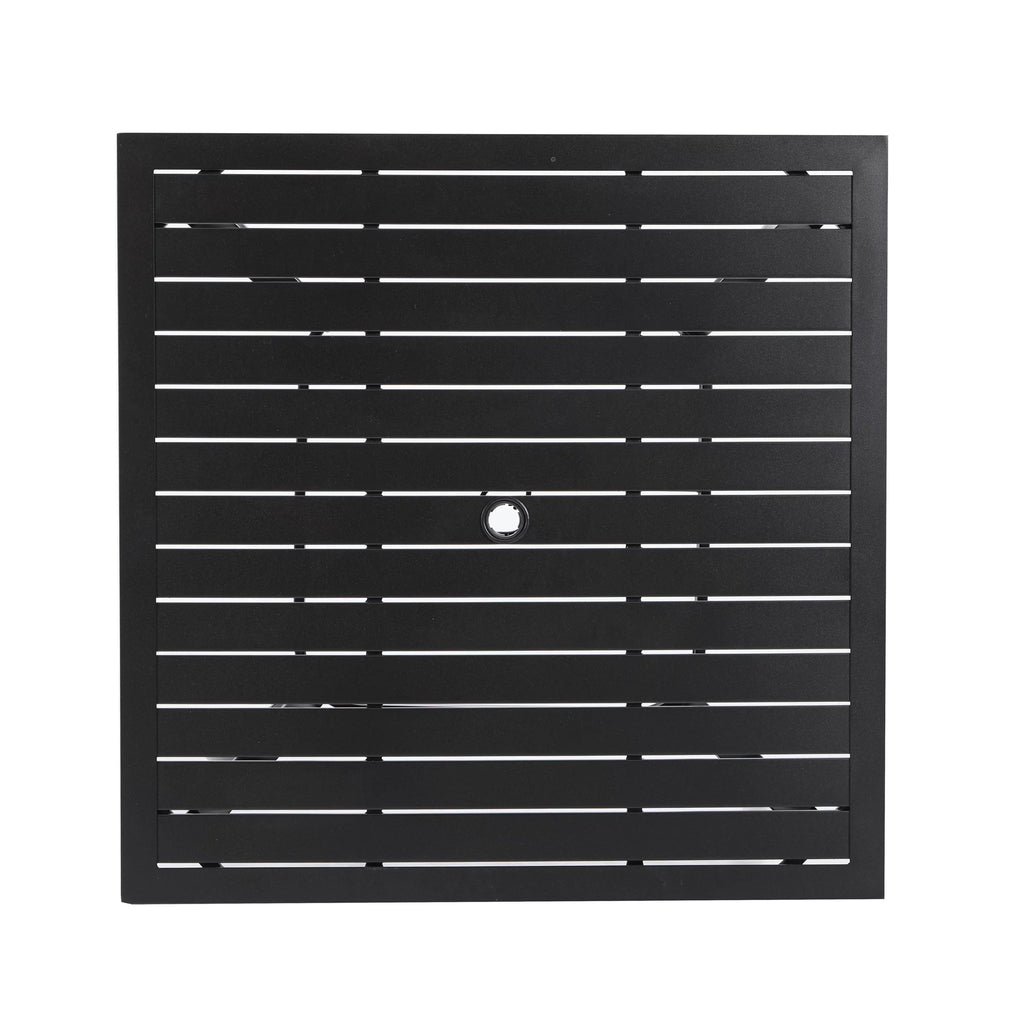Outdoor Square Steel Dining Table for 4-Person, Black B84798