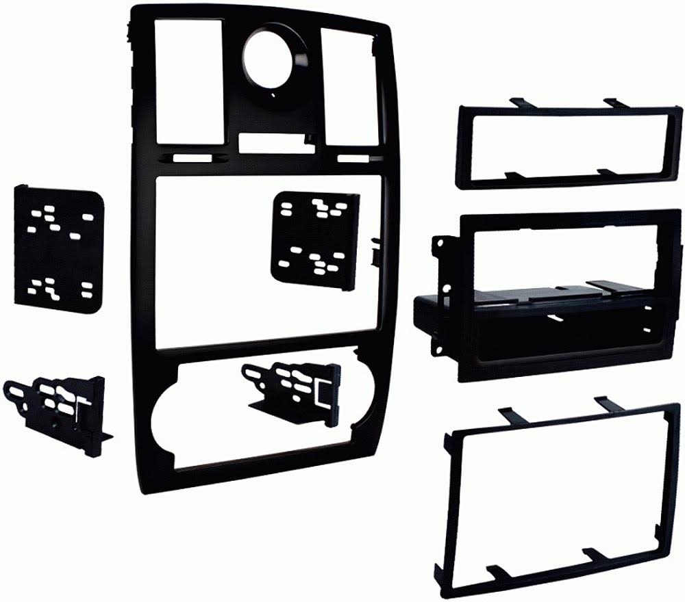 Single/Double DIN Mounting Kit with OEM Bezel, Matte Black W728