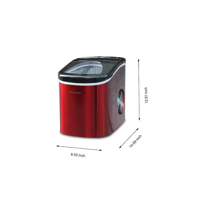 Portable Counter Top Ice Maker in Red Stainless Q444