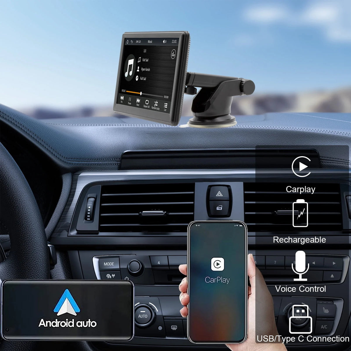 7 Inch Portable Wireless Car MP5 Player B625500