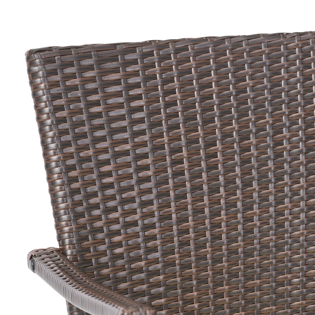 Multibrown Wicker Outdoor Dining Chair Set of 2 L505715