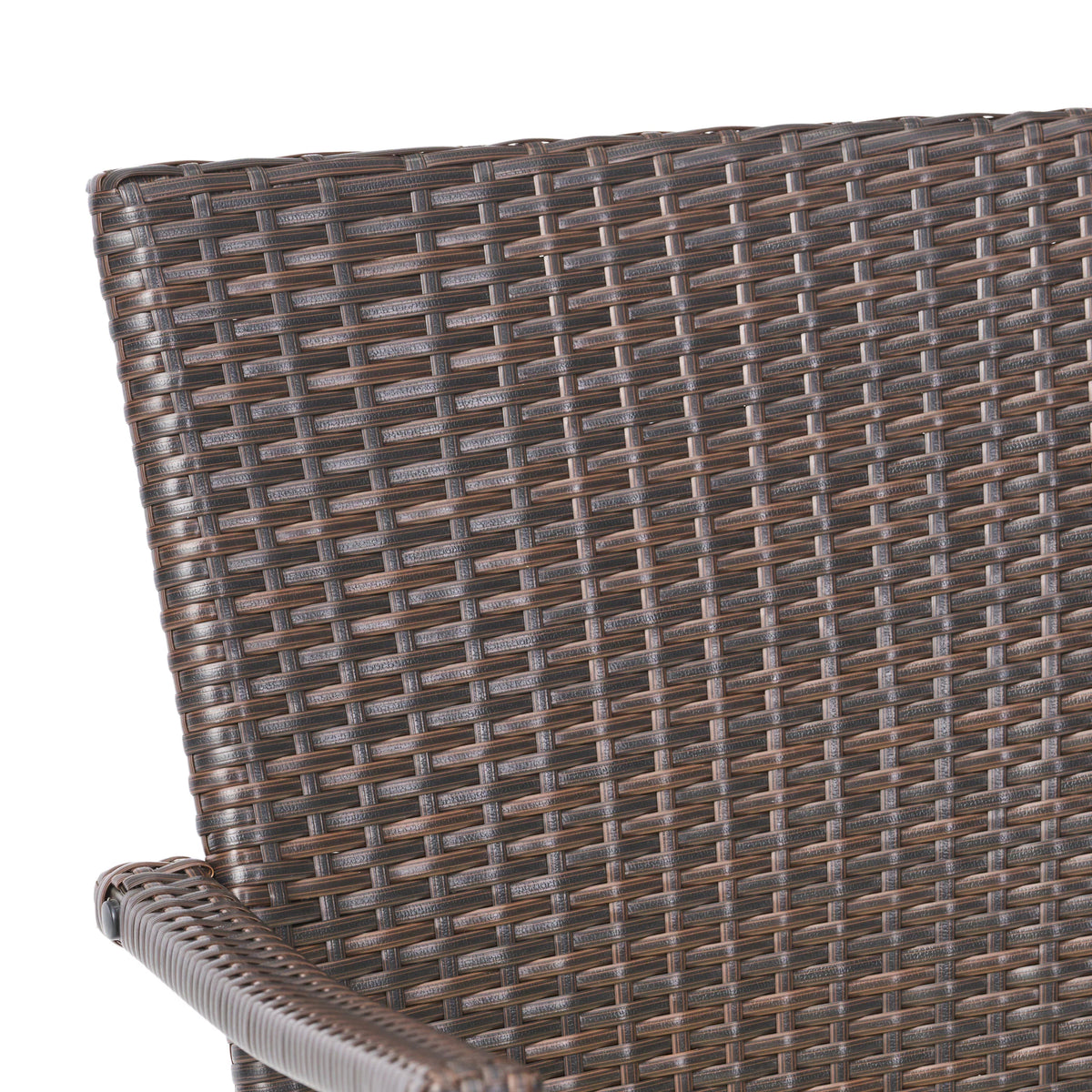 Multibrown Wicker Outdoor Dining Chair Set of 2 L505715