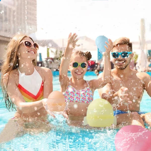 12 PCS Reusable Water Balloons with Mesh Bag V200626