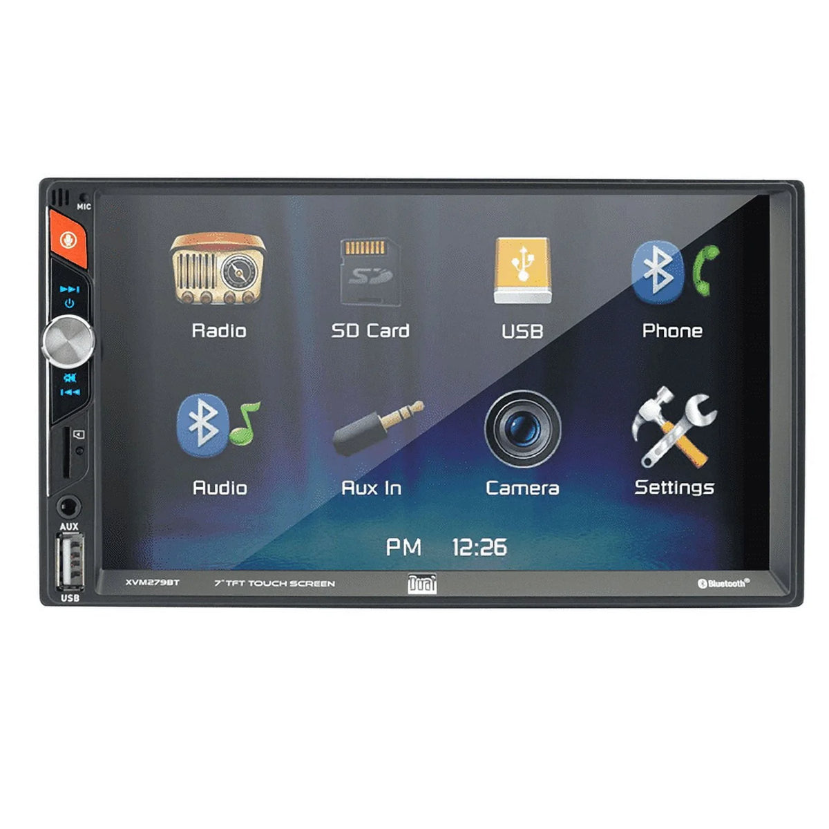 7 inch Double DIN Car Stereo with LED Touch Screen, Bluetooth X6944