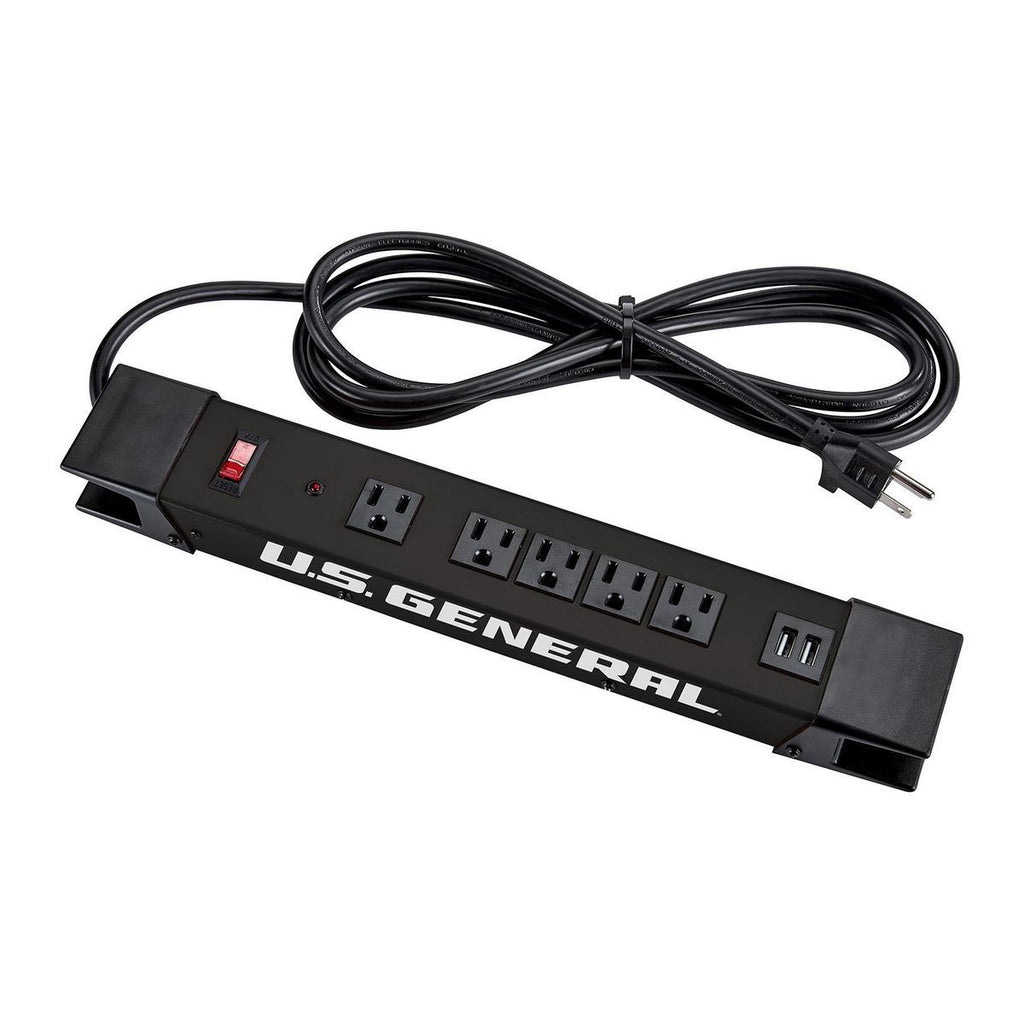 5-Outlet Magnetic Power Strip with 2 USB Ports R160922