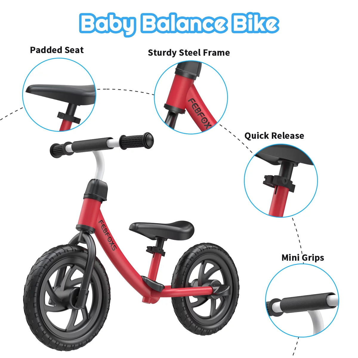 Toddler Balance Bike with Adjustable Seat Height V265