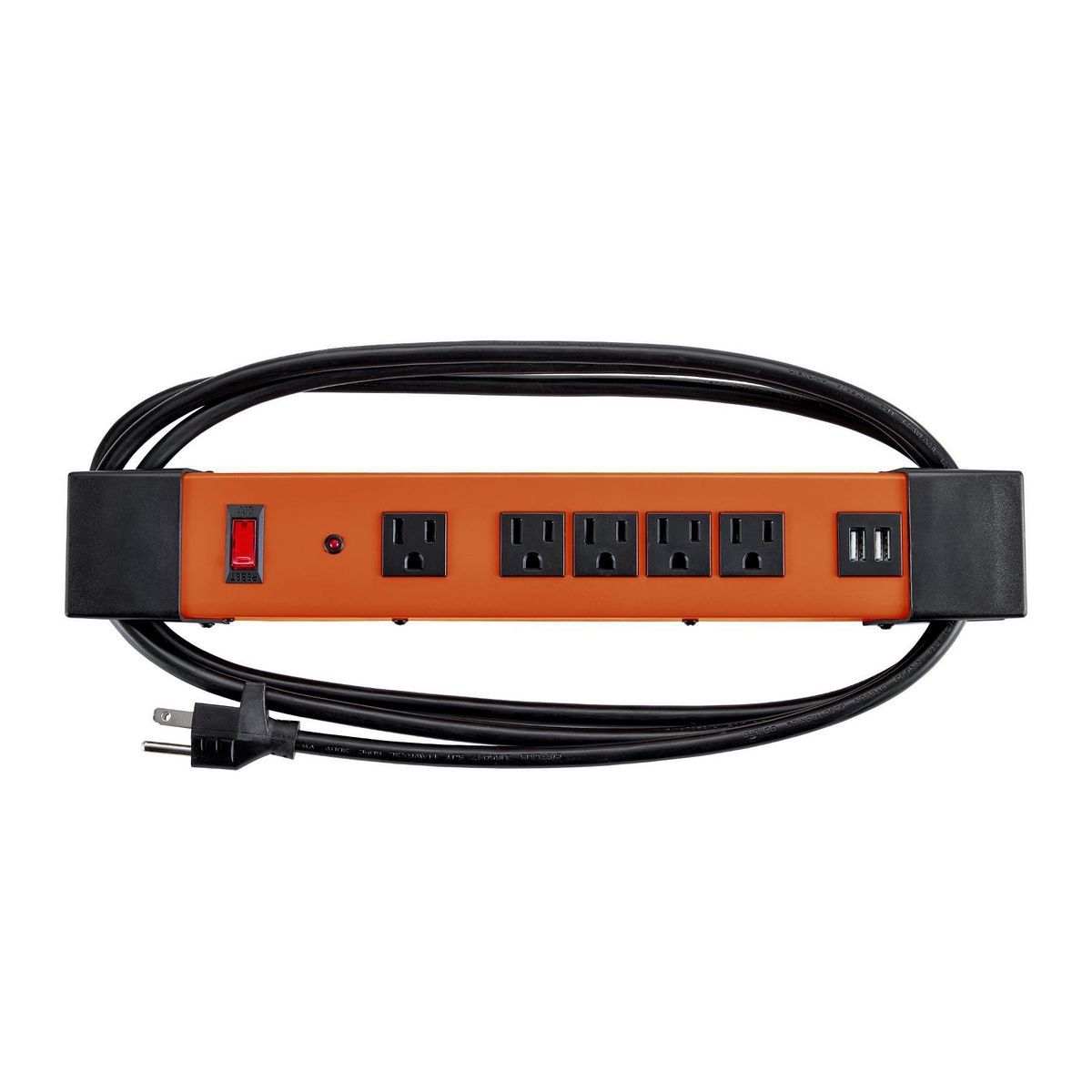 5-Outlet Magnetic Power Strip with 2 USB Ports R160922