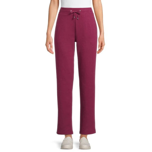 High Rise Drawstring Waist Knit Pants D8618