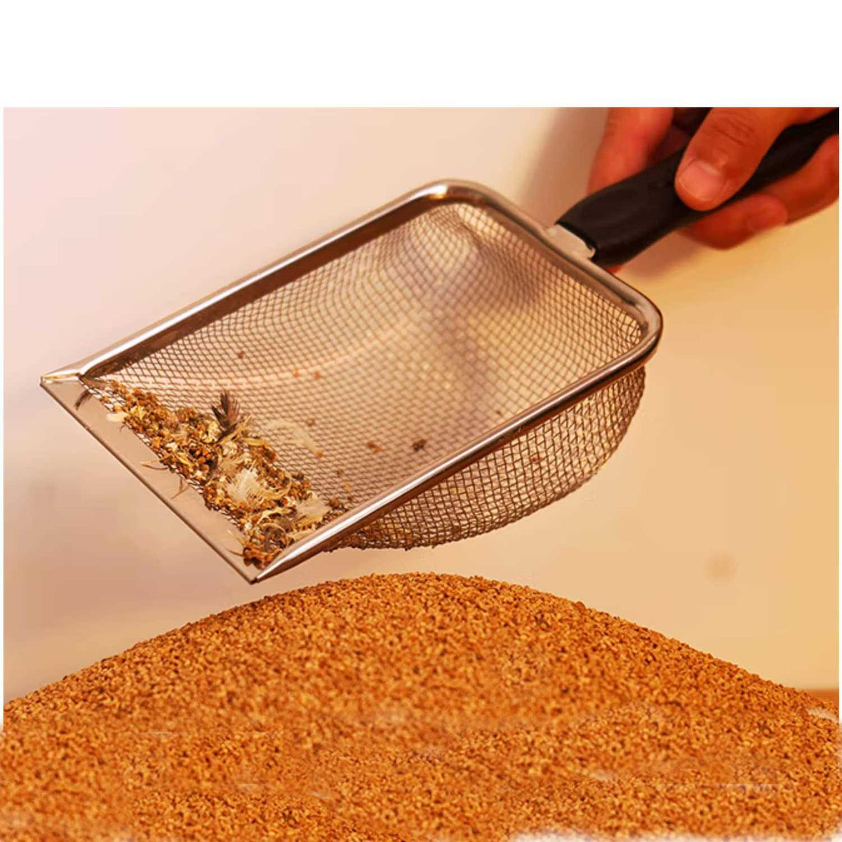 Small Stainless Steel Mesh Cat Litter Scoop R1431