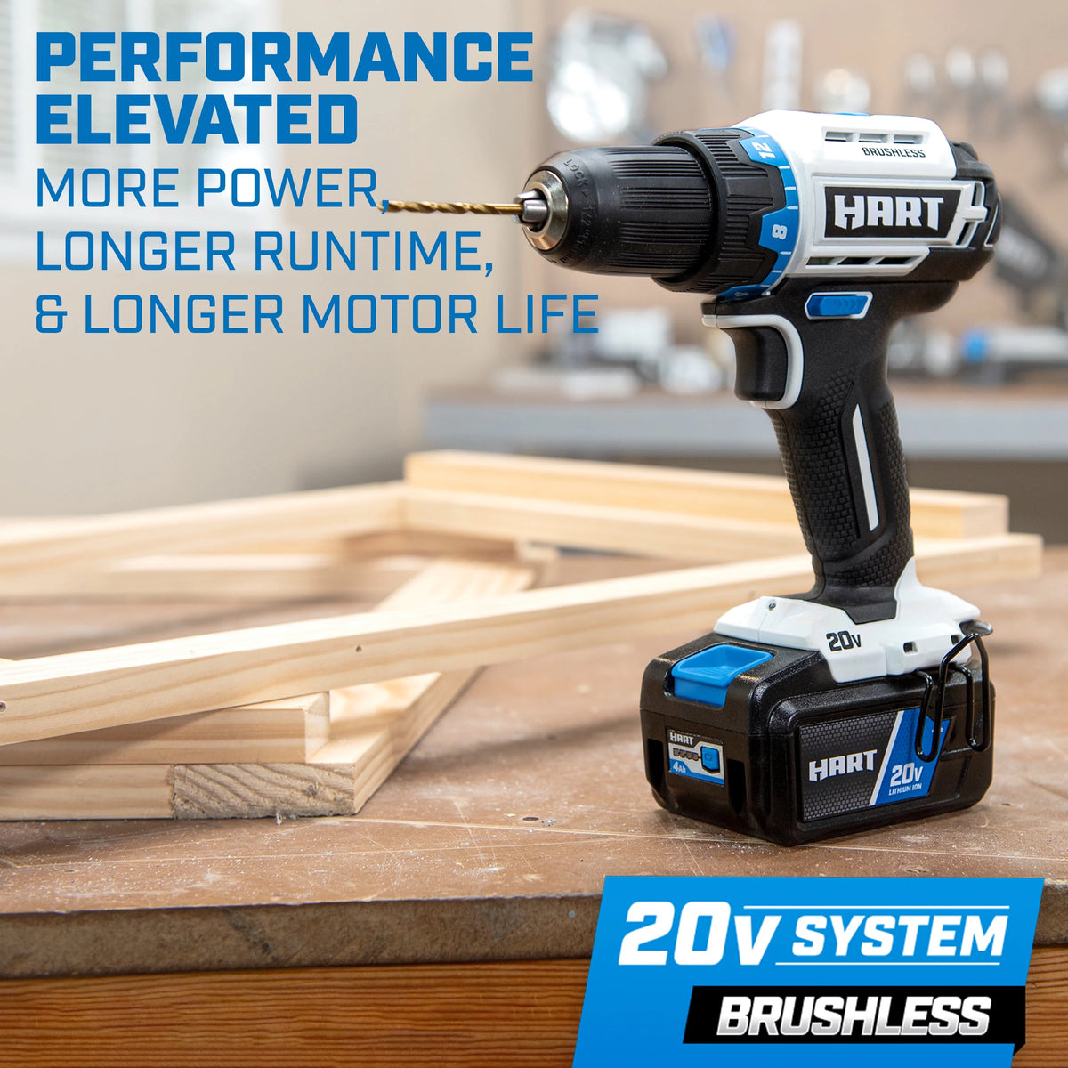 20-Volt Cordless Brushless 1/2-inch Drill/Driver Kit with 2Ah Lithium-Ion Battery Y210081