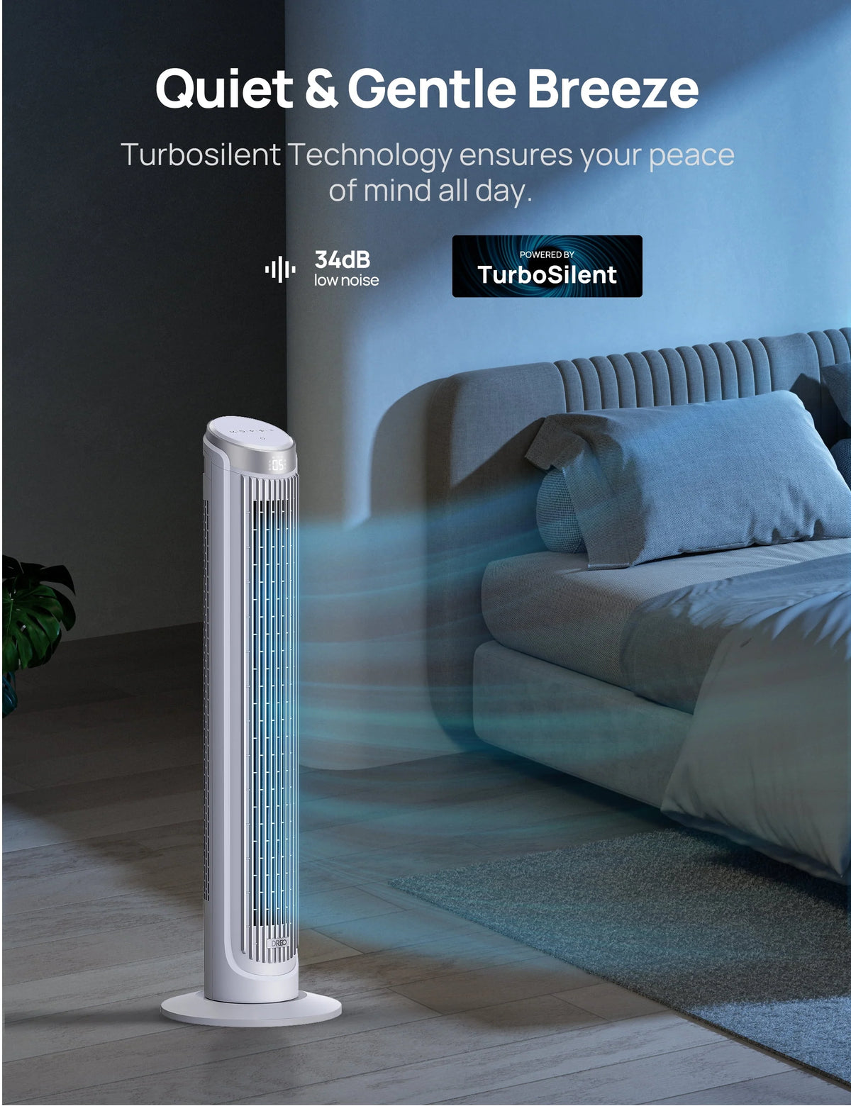 40 Inch Oscillating Tower Fan with Remote P791