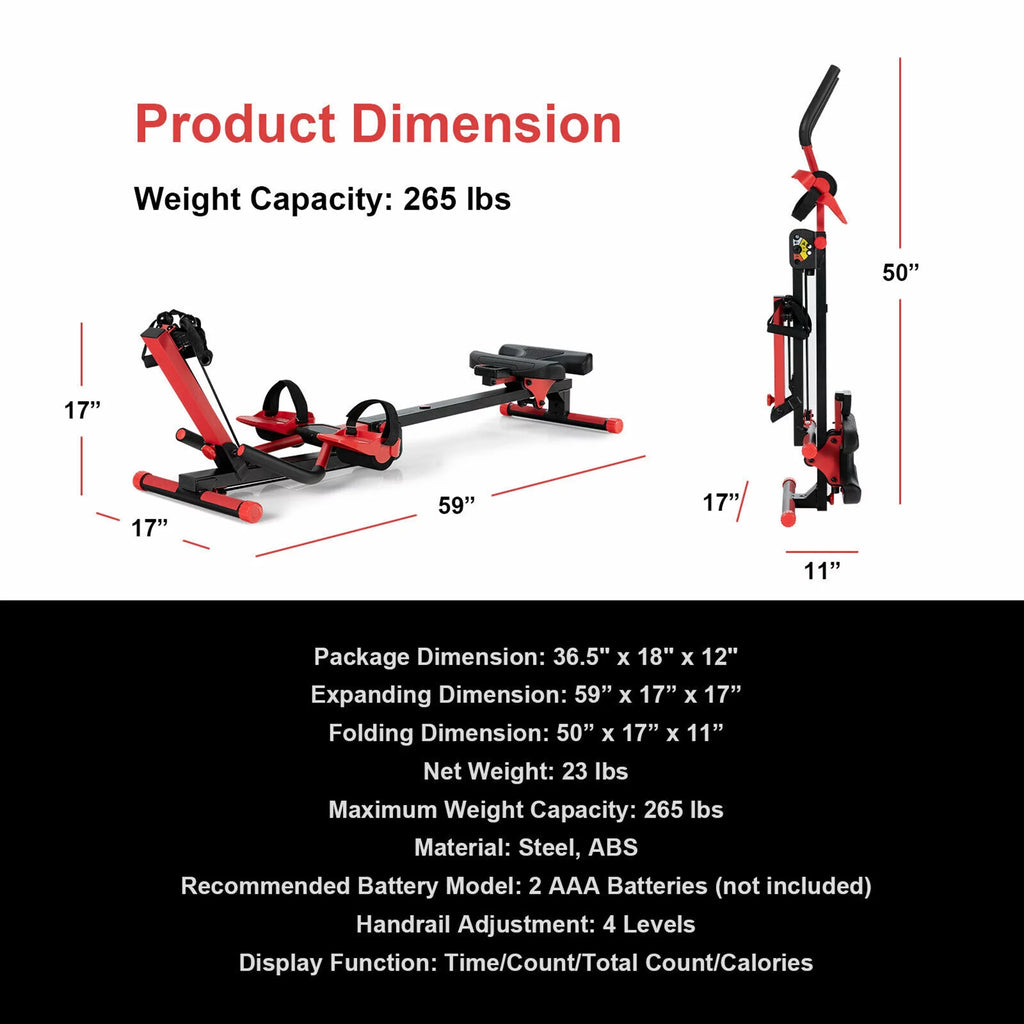 4 in 1 Folding Rowing Machine L197