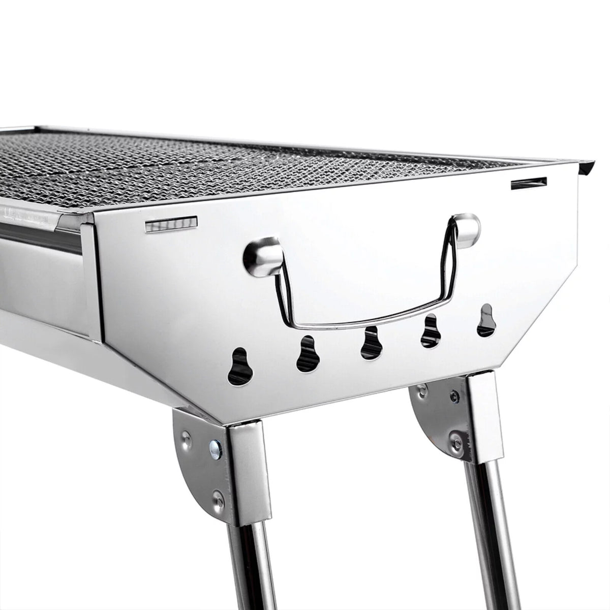 Charcoal Grill Stainless Steel BBQ Smoker Portable L41601
