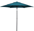 7.5 Foot Round Market Umbrella Black & White Cabana Stripe V9217