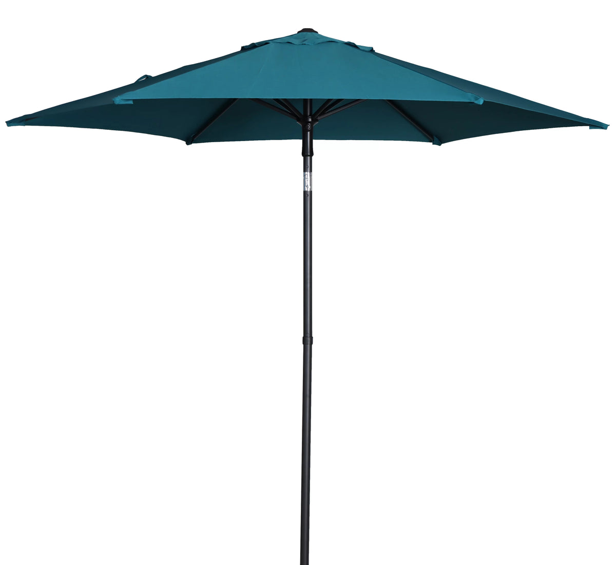 7.5 Foot Round Market Umbrella Black & White Cabana Stripe V9217