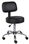 Black Medical Spa Stool with Back B95045