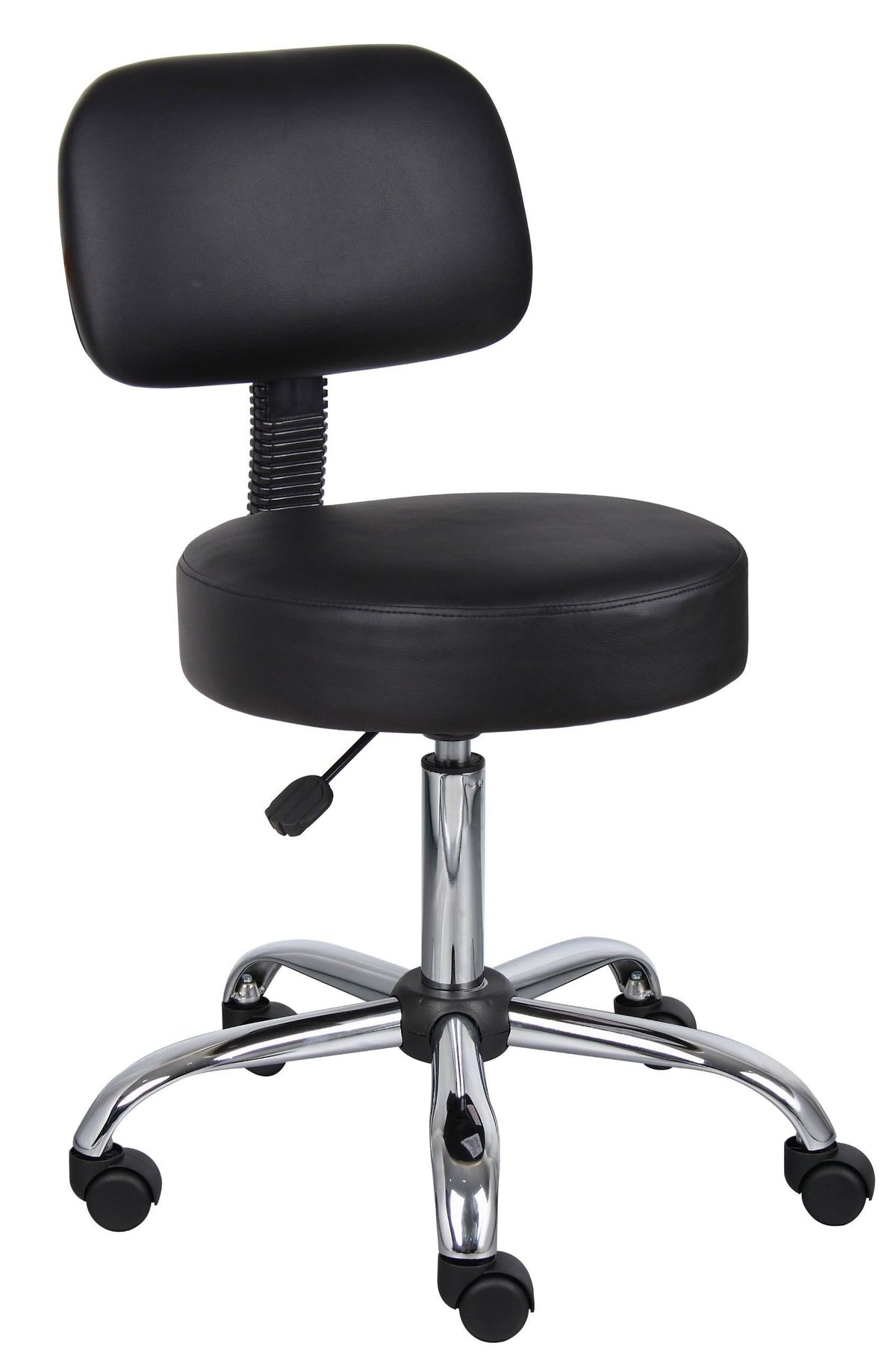 Black Medical Spa Stool with Back B95045