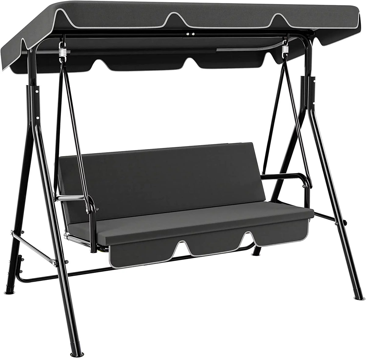 3-Person Outdoor Canopy Patio Swing Chair with Stand O2094