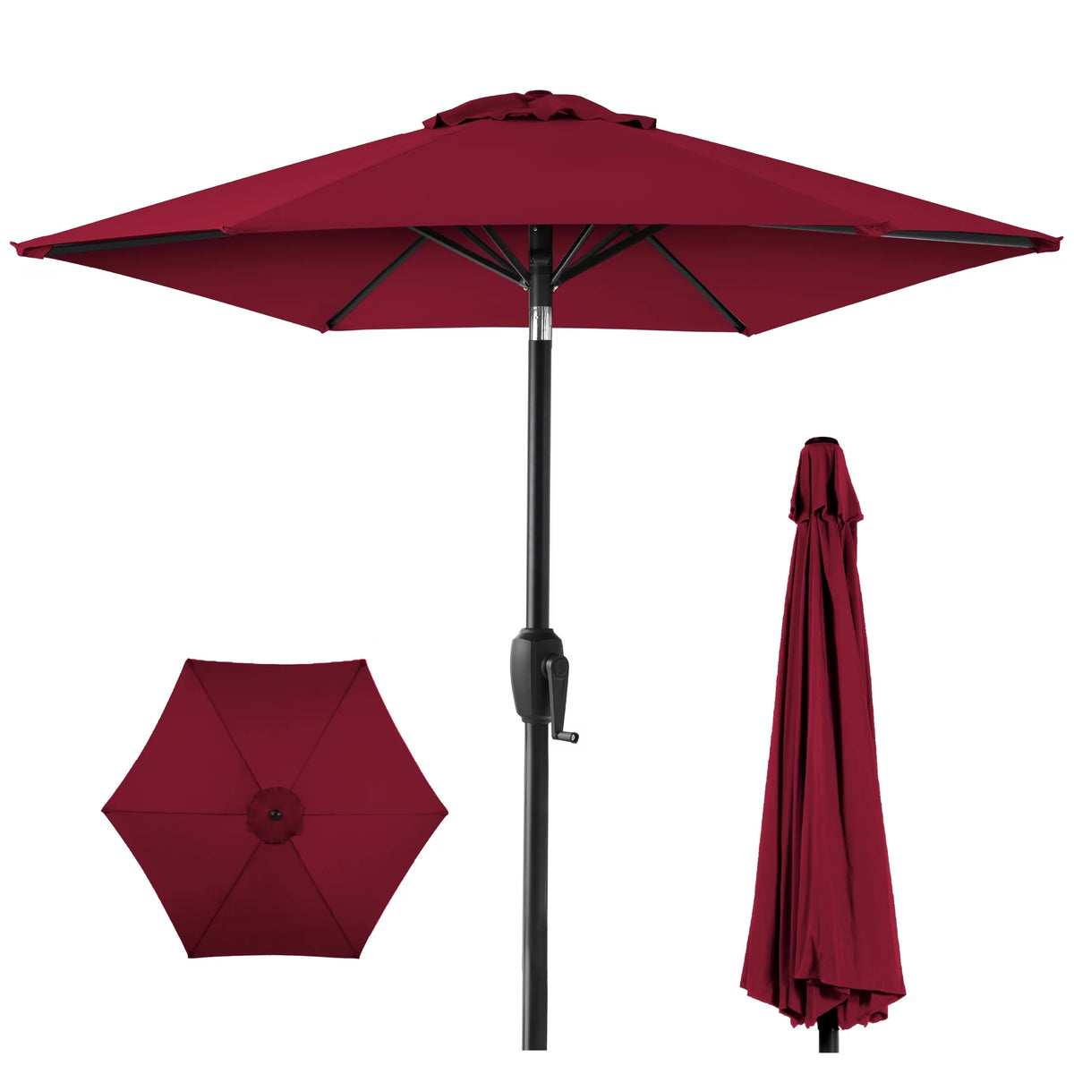 7.5ft Heavy-Duty Outdoor Patio Umbrella L856236