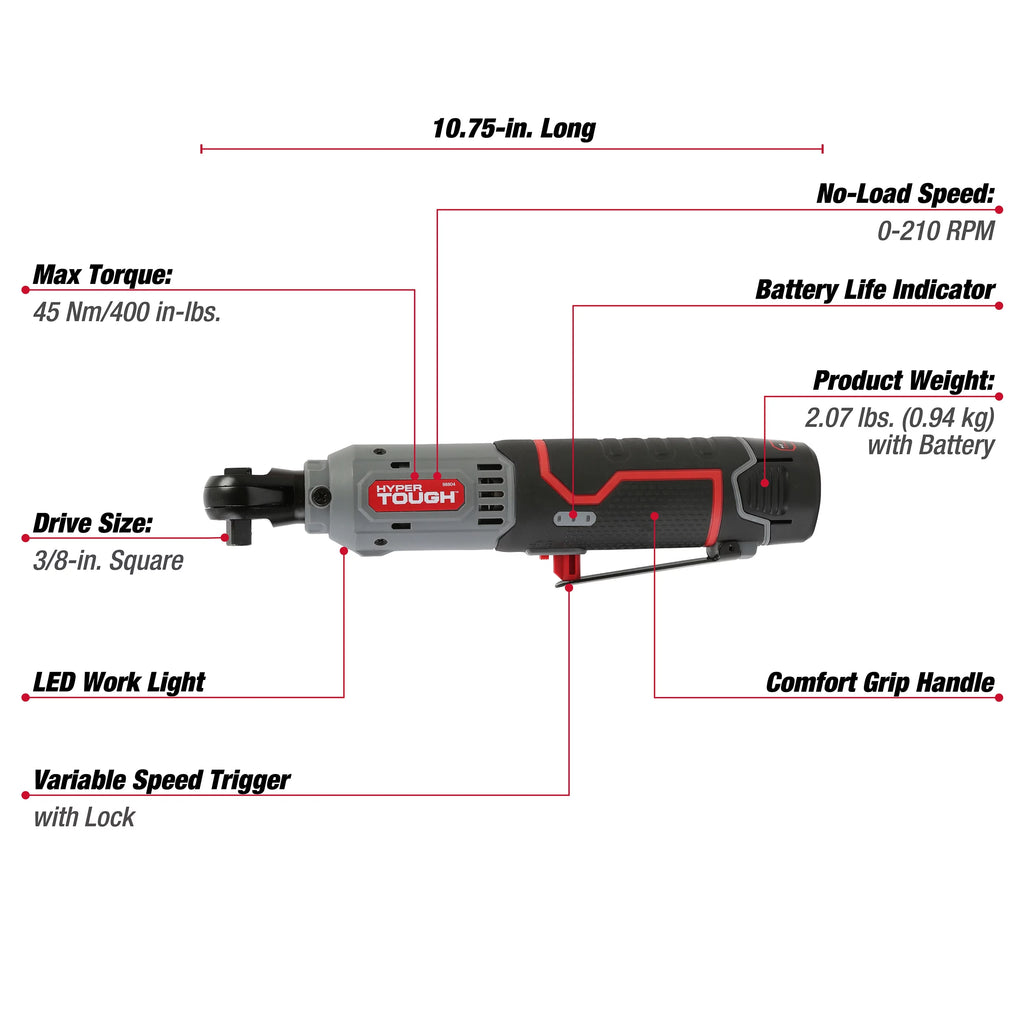 12V Max Lithium-Ion Cordless 3/8-Inch Ratchet with Battery and Charger C2377