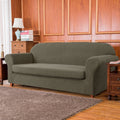 Gray Knit Sofa Cover A7067