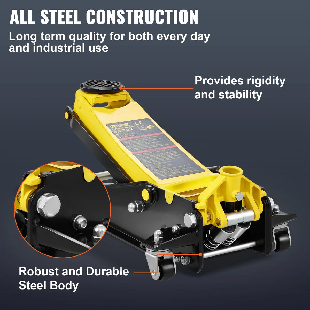 4 Ton Heavy Duty Steel Floor Jack J19748