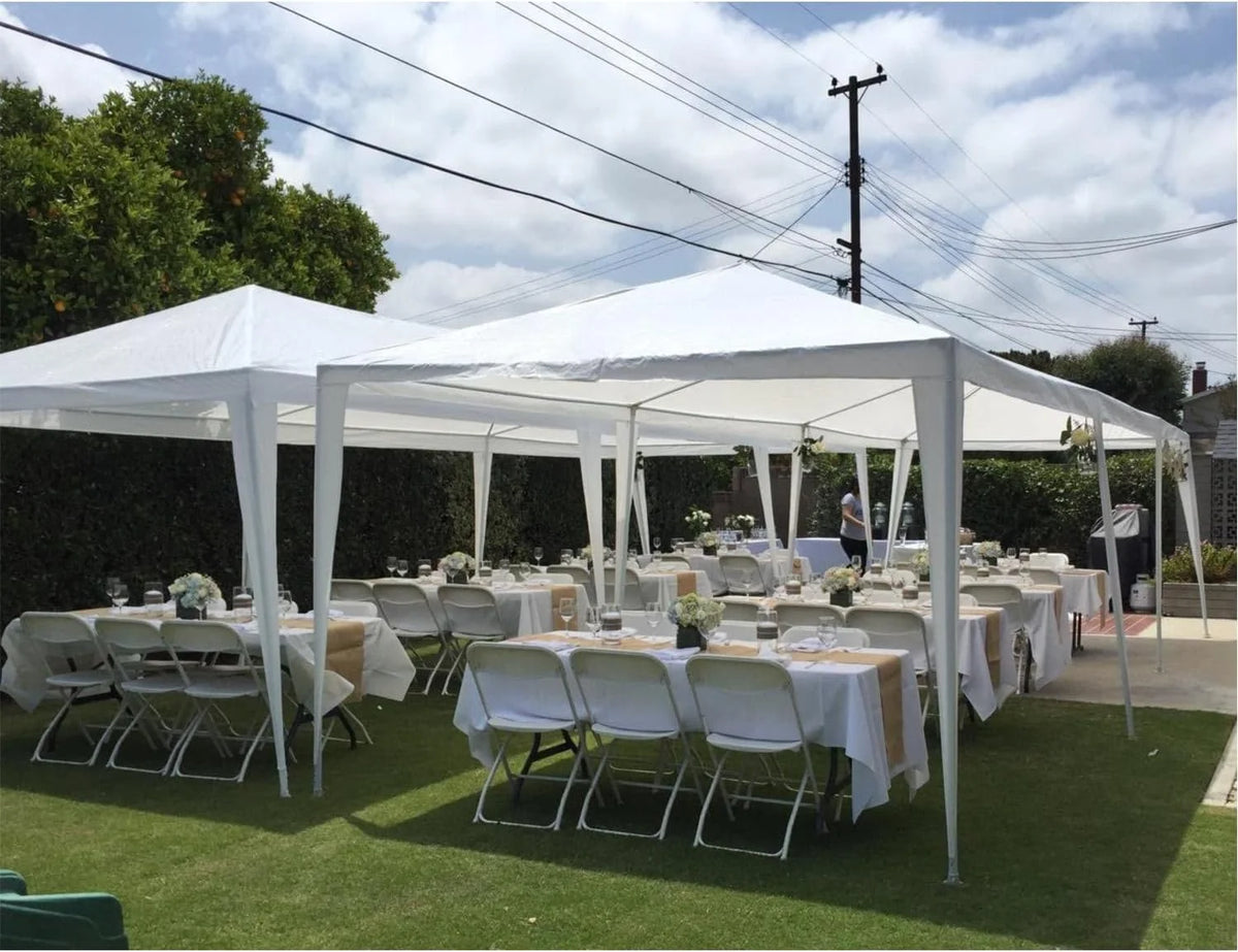 10x30 ft Outdoor Canopy Gazebo with 8 Sidewall 2 Zipper Door X74477