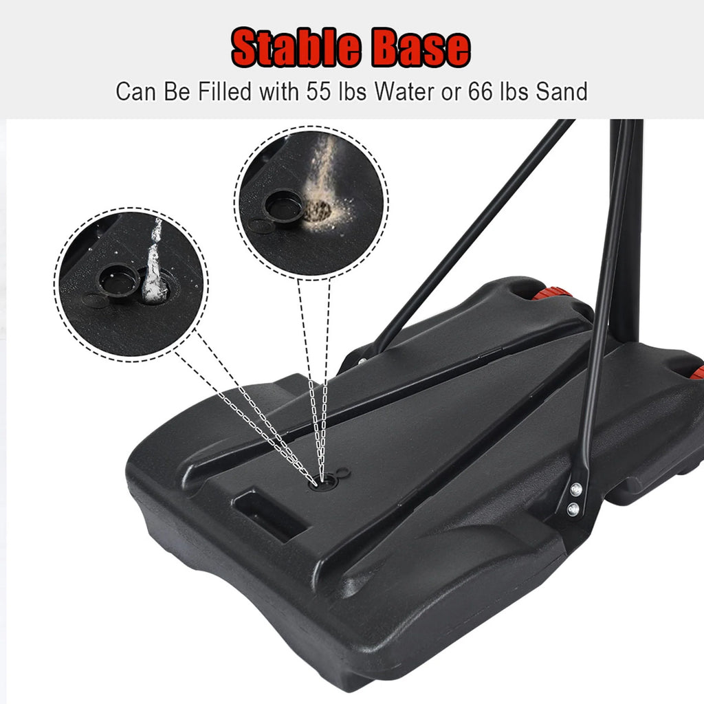 Portable Height-Adjustable Basketball Hoop with Wheels T760