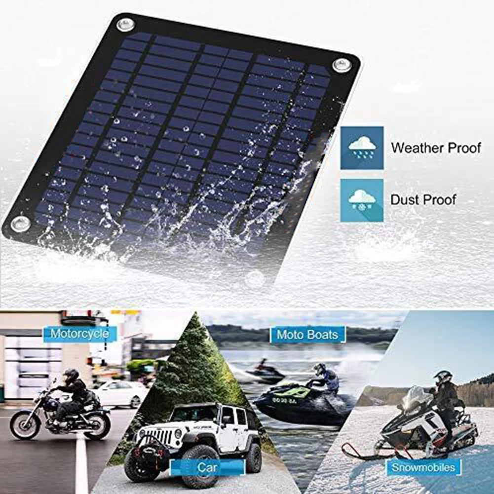 Waterproof 10W 12 Volt Solar Battery Maintainer J7783