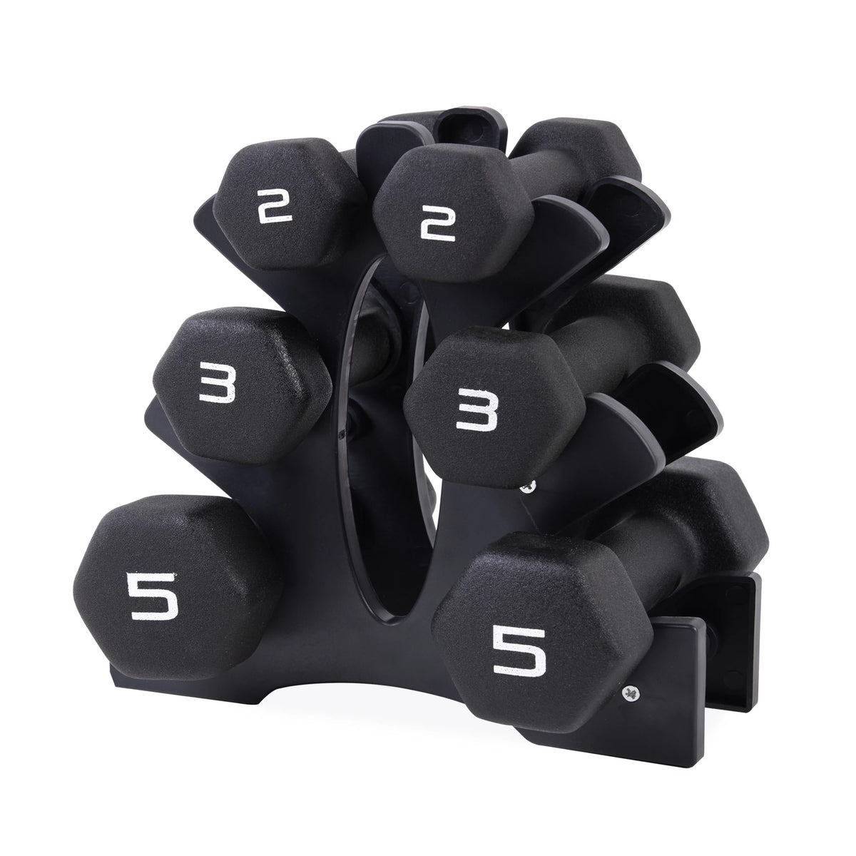 20lb Neoprene Dumbbell Set with Rack V143