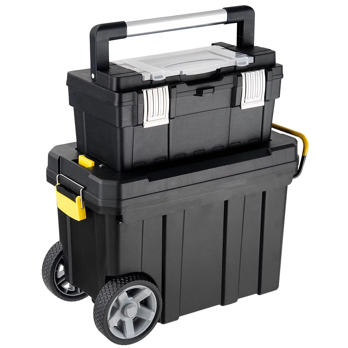 2-in-1 Rolling Tool Box Set Black B632