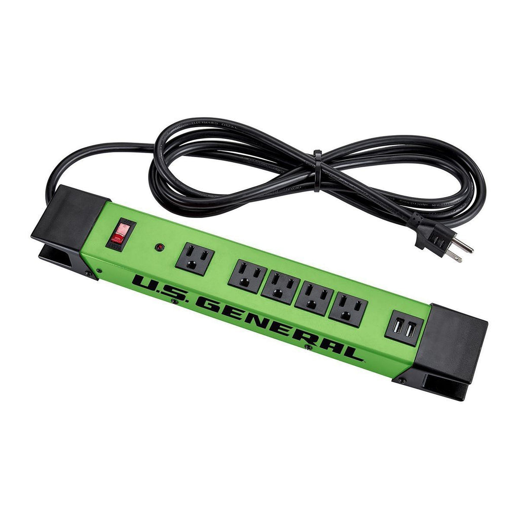 5-Outlet Magnetic Power Strip with 2 USB Ports R160922