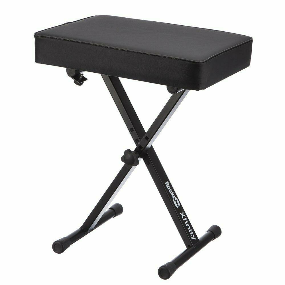 Adjustable Padded Keyboard Bench Black F802713