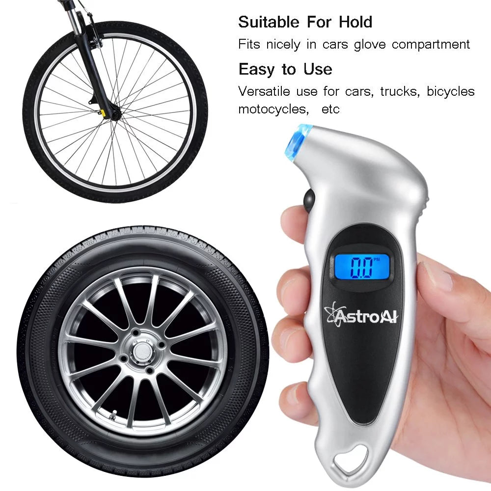Tire Pressure Gauge, Digital Tester, Silver 1Pack E10869