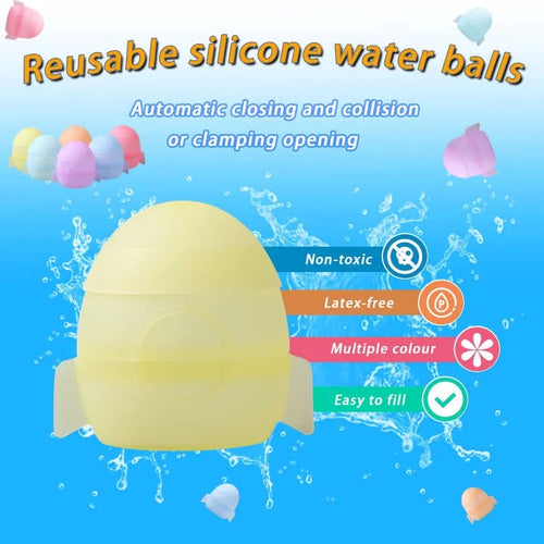 12 PCS Reusable Water Balloons with Mesh Bag V200626